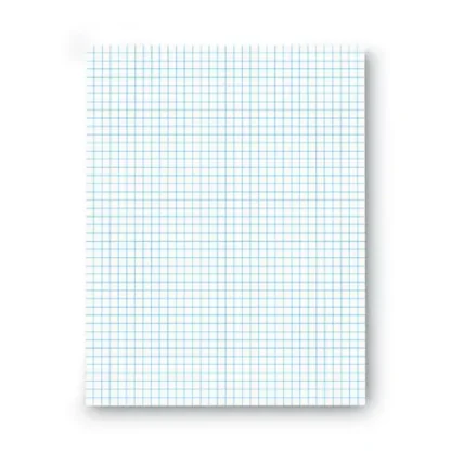Universal® Quadrille-Rule Glue Top Pads, Quadrille Rule (4 sq/in), 50 White 8.5 x 11 Sheets, Dozen