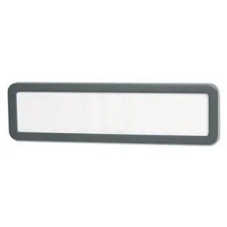 Universal® Recycled Cubicle Nameplate with Rounded Corners, Charcoal