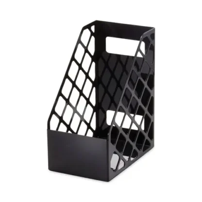 Universal® Recycled Plastic Large Magazine File, Black
