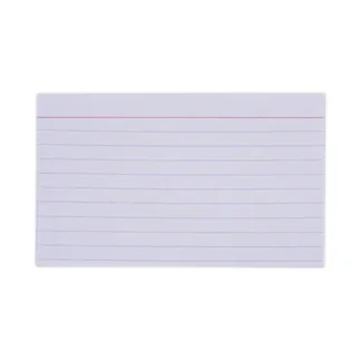 Universal® Ruled Index Cards, 3 x 5, White, 100/Pack