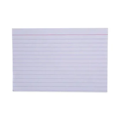 Universal® Ruled Index Cards, 4 x 6, White, 100/Pack