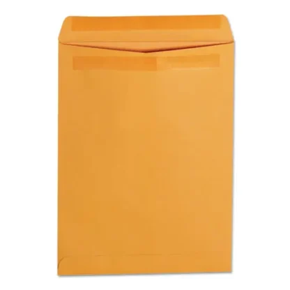 Universal® Self-Stick Open End Catalog Envelope, #10 1/2, Square Flap, Self-Adhesive Closure, 9 x 12, Brown Kraft, 250/Box