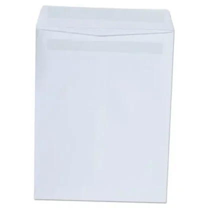 Universal® Self-Stick Open End Catalog Envelope, #10 1/2, Square Flap, Self-Adhesive Closure, 9 x 12, White, 100/Box
