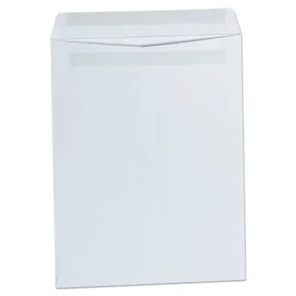 Universal® Self-Stick Open End Catalog Envelope, #13 1/2, 10 x 13, White, 100/Box