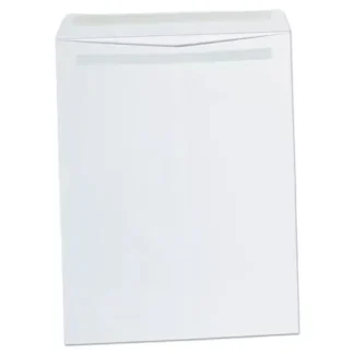 Universal® Self-Stick Open End Catalog Envelope, #15 1/2, Square Flap, Self-Adhesive Closure, 12 x 15.5, White, 100/Box