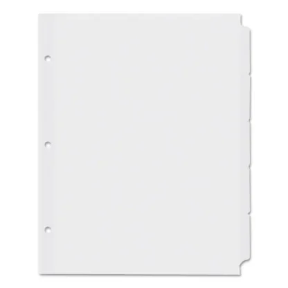 Universal® Self-Tab Index Dividers, 5-Tab, White, 36 Sets