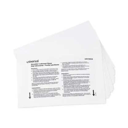Universal® Shredder Lubricant Sheets, 24/Pack
