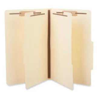Universal® Six-Section Classification Folders, Legal Size, Manila, 15/Box
