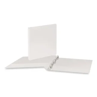 Universal® Slant D-Ring View Binder, 3 Rings, 0.5" Capacity, 11 x 8.5, White