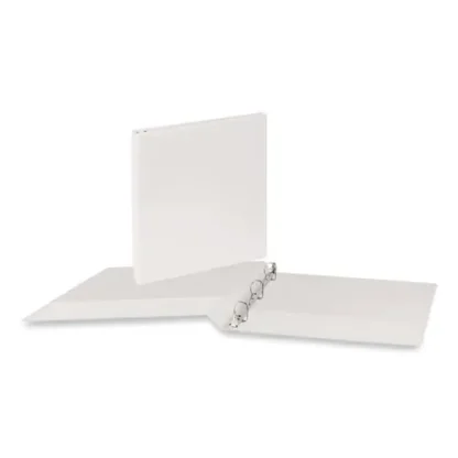 Universal® Slant D-Ring View Binder, 3 Rings, 0.5" Capacity, 11 x 8.5, White