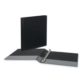 Universal® Slant D-Ring View Binder, 3 Rings, 1" Capacity, 11 x 8.5, Black, 12/Carton