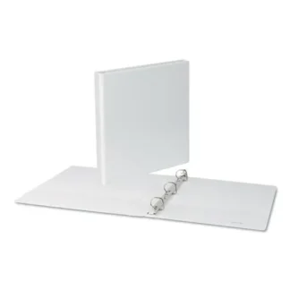 Universal® Slant D-Ring View Binder, 3 Rings, 1" Capacity, 11 x 8.5, White