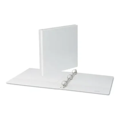 Universal® Slant D-Ring View Binder, 3 Rings, 1" Capacity, 11 x 8.5, White