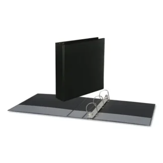 Universal® Slant D-Ring View Binder, 3 Rings, 2" Capacity, 11 x 8.5, Black