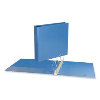 Universal® Slant D-Ring View Binder, 3 Rings, 2" Capacity, 11 x 8.5, Light Blue