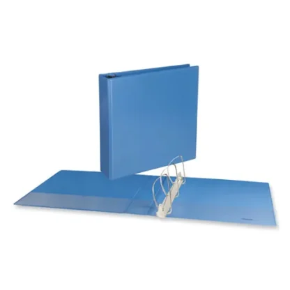 Universal® Slant D-Ring View Binder, 3 Rings, 2" Capacity, 11 x 8.5, Light Blue
