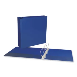 Universal® Slant D-Ring View Binder, 3 Rings, 2" Capacity, 11 x 8.5, Navy Blue