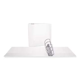 Universal® Slant D-Ring View Binder, 3 Rings, 5" Capacity, White