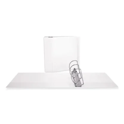 Universal® Slant D-Ring View Binder, 3 Rings, 5" Capacity, White