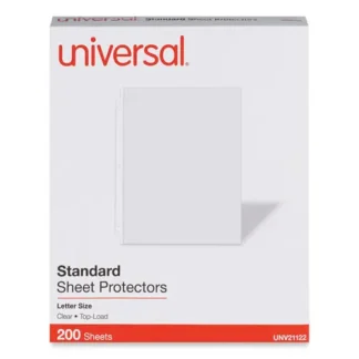 Universal® Standard Sheet Protector, 8.5 x 11, Clear, 200/Box