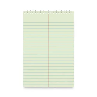 Universal® Steno Pads, Gregg Rule, Red Cover, 80 Green-Tint Sheets, 6 x 9, 6/Pack