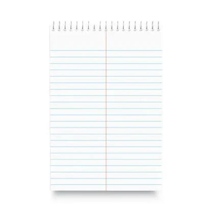 Universal® Steno Pads, Gregg Rule, Red Cover, 80 White 6 x 9 Sheets