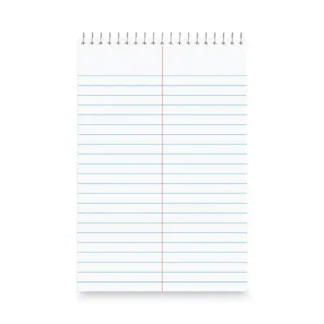 Universal® Steno Pads, Gregg Rule, Red Cover, 80 White 6 x 9 Sheets, 6/Pack