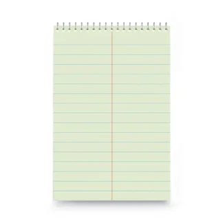 Universal® Steno Pads, Pitman Rule, Red Cover, 60 Green-Tint 6 x 9 Sheets