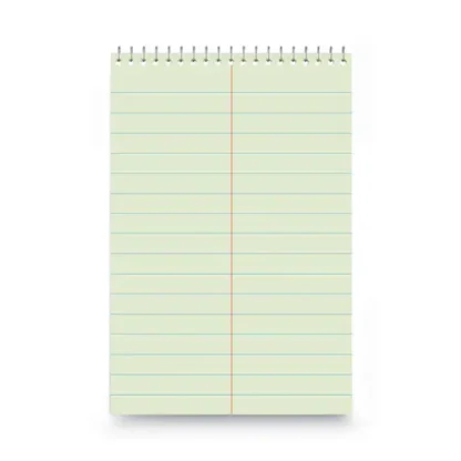 Universal® Steno Pads, Pitman Rule, Red Cover, 60 Green-Tint 6 x 9 Sheets