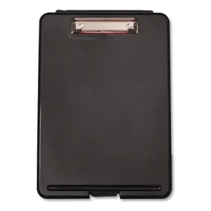 Universal® Storage Clipboard, 0.5" Clip Capacity, Holds 8.5 x 11 Sheets, Black
