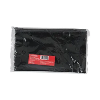 Universal® Zippered Wallets/Cases, 11 x 6, Black, 2/Pack