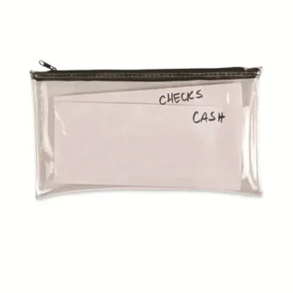 Universal® Zippered Wallets/Cases, Clear/Black, 2/Pack