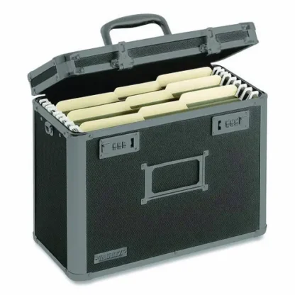 Vaultz® Locking Personal File Tote, Letter, Tactical Black