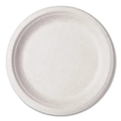 Vegware™ Nourish Compostable Molded Fiber Plate, 9" Diameter, White, 500/Carton