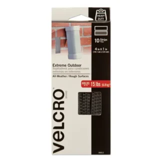 VELCRO® Brand Heavy-Duty Fasteners, Extreme Outdoor Performance, Titanium, 10-Pack