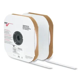 VELCRO® Brand Sticky-Back Fasteners, Hook Side, 1" x 75 ft, White