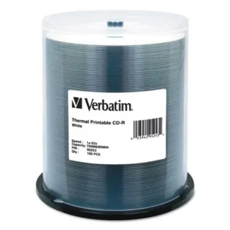 Verbatim® CD-R DataLifePlus Printable Recordable Disc, 700 MB/80 min, 52x, White, 100/Pack