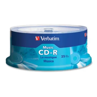 Verbatim® CD-R Music Recordable Disc, 700 MB/80 min, 40x, Spindle, Silver, 25/Pack