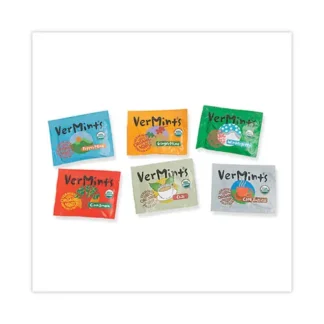 VerMints® VerMints Organic Mints/Pastilles, Assorted Flavors, Individually Wrapped, 120/Box