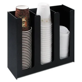 Vertiflex® Commercial Grade Cup Holder, For 8 oz to 32 oz Cups, Black