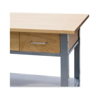 Vertiflex® Countertop Serving Cart, Oak/Gray, 3 Shelves, 3 Drawers