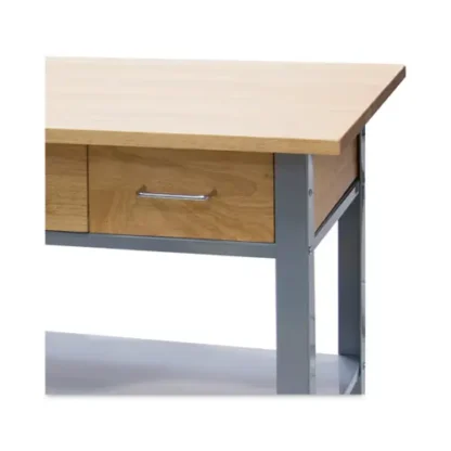 Vertiflex® Countertop Serving Cart, Oak/Gray, 3 Shelves, 3 Drawers