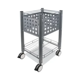 Vertiflex® Sidekick File Cart, Metal, Matte Gray, 13.75" x 15.5" x 26.25"