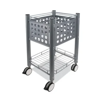Vertiflex® Sidekick File Cart, Metal, Matte Gray, 13.75" x 15.5" x 26.25"