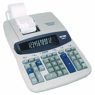 Victor® 1560-6 Two-Color Ribbon Printing Calculator, Black/Red Print, 5.2 Lines/Sec
