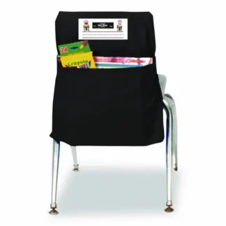 Victor® Elastic-Back Seat Sack, Fits Chairs 12"-17" Wide, Black, 11"W x 15.5"D x 14"H