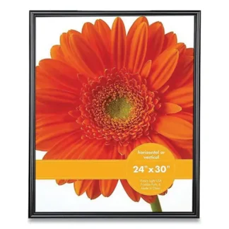 Victory Light Plastic Poster Frame, 24 x 30 Insert, Black
