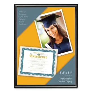 Victory Light U-Channel Document Frame, 8.5 x 11, Black