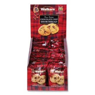 Walkers Shortbread Cookies, Chocolate Chip, 1.4 oz, 2 Packets per Pack, 20 Packs per Box
