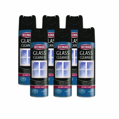 WEIMAN® Foaming Glass Cleaner, 19 oz Aerosol Spray Can, 6/Carton